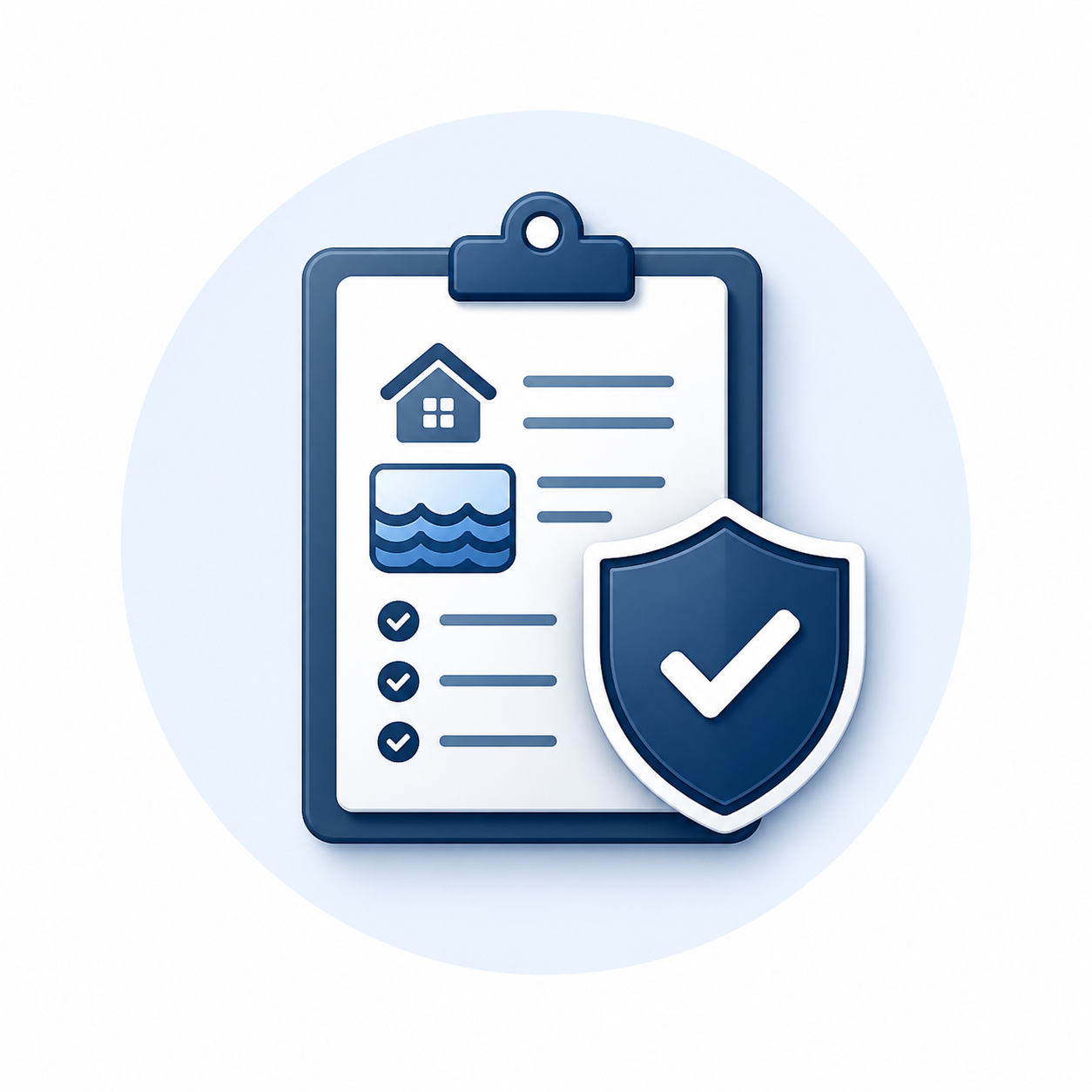 Flood mitigation and insurance resilience icon