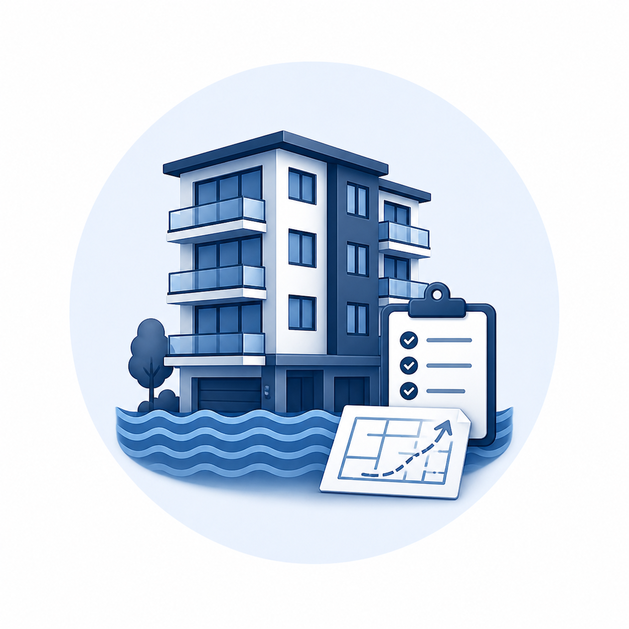 Strata flood planning guide icon